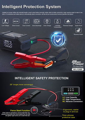 4 in 1 Car Booster Power Bank Jump Starter 내장 공기 압축기와 펌퍼