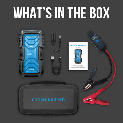 울트라 세이프 12V 24V 2000A 핏 점프 스타터 전원 뱅크 고 용량 16000mAh/59.2Wh