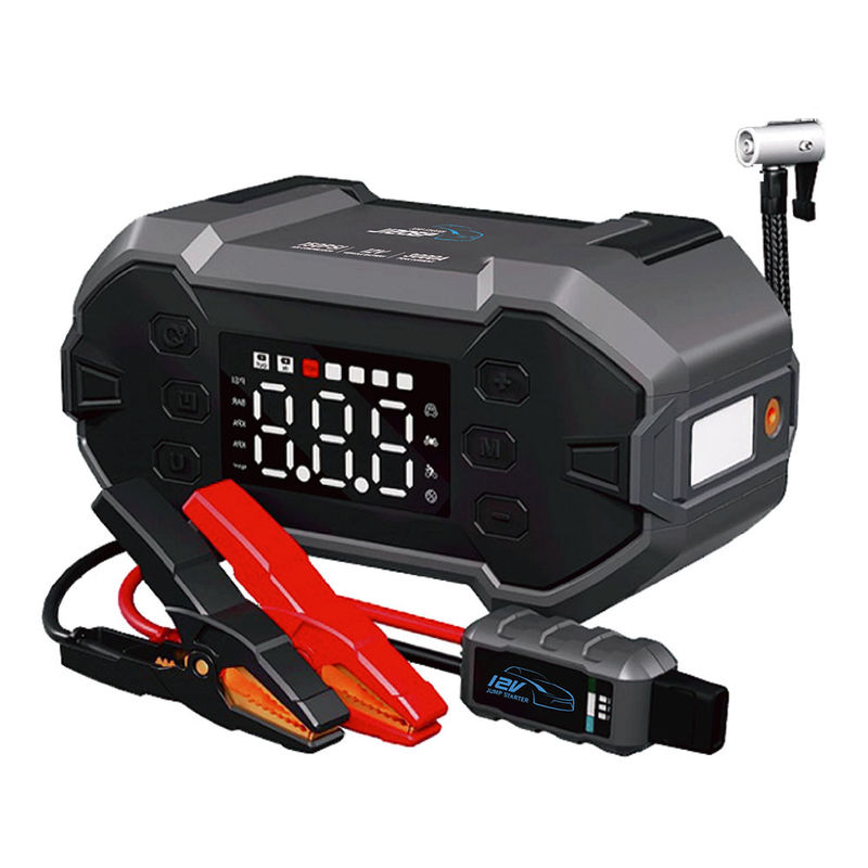4 in 1 Car Booster Power Bank Jump Starter 내장 공기 압축기와 펌퍼