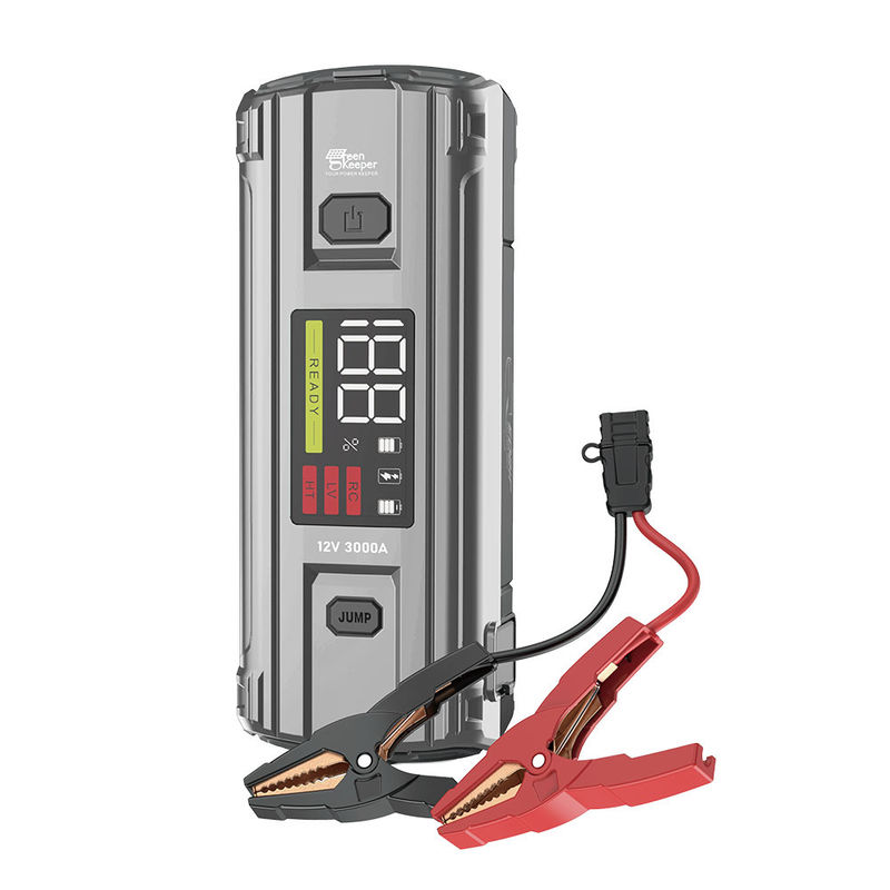 그린 키퍼 2024 3000A 12V 휴대용 점프 스타터 20000mAh/74Wh 용량 스마트 클램프